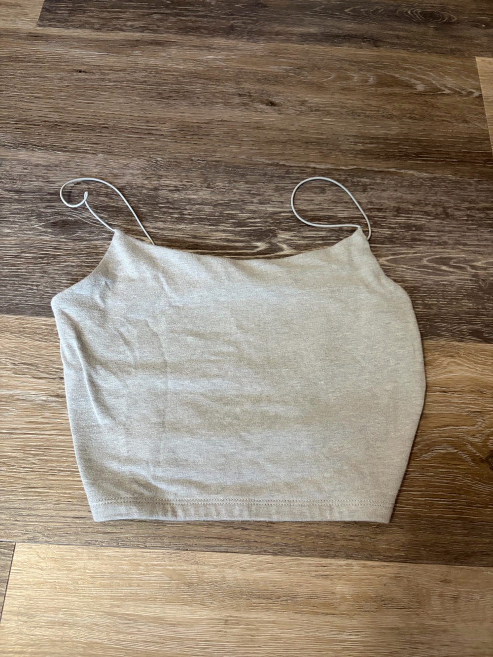 wild fable Cream Ribbed Knit Cami with Spaghetti Straps